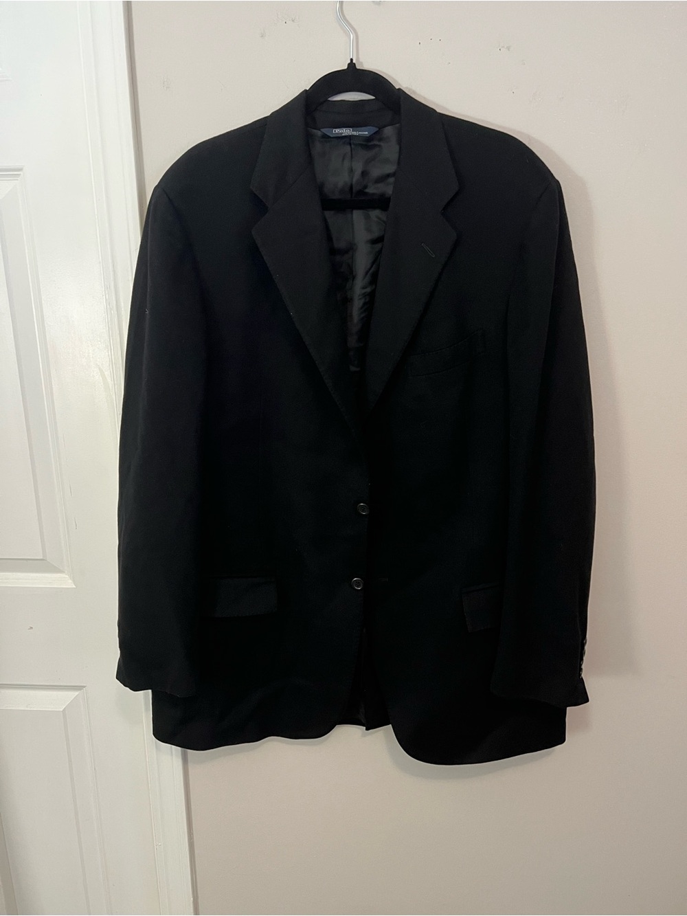 Ralph Lauren Blue Label Men's 100% cashmere Black Two-Button Blazer,44-L